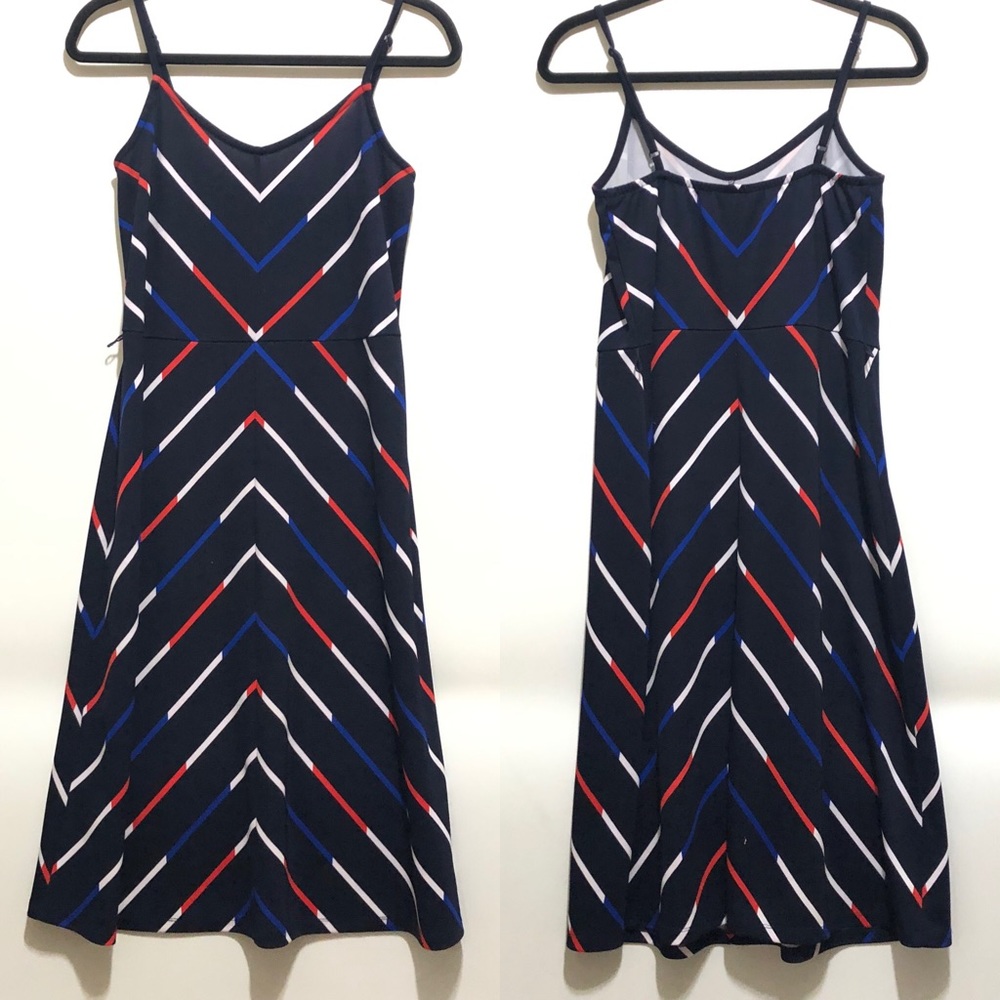 Tommy Hilfiger Red White Blue Striped Dress Small